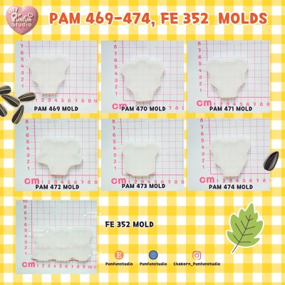 Hamster Mold Set / PAM 469-454, FE 352 / 7 molds / Painting Anime Mold / Silicone Mold