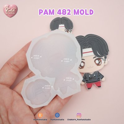TinyTAN Molds / PAM 481-487 / Painting Anime Mold / Silicone Mold