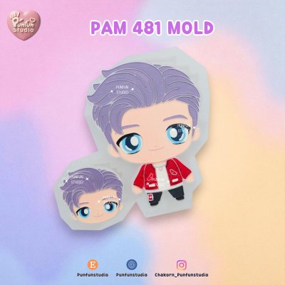 TinyTAN Molds / PAM 481-487 / Painting Anime Mold / Silicone Mold