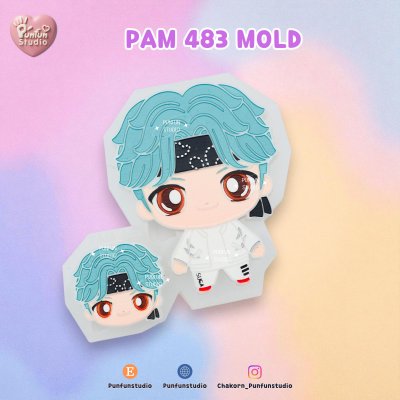 TinyTAN Molds / PAM 481-487 / Painting Anime Mold / Silicone Mold