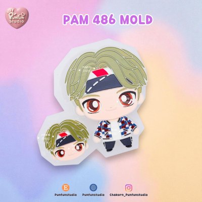 TinyTAN Molds / PAM 481-487 / Painting Anime Mold / Silicone Mold
