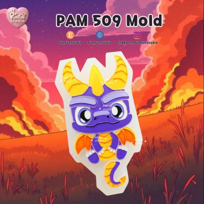 PAM 509, XTC 62 Spyro / Painting Anime Mold / Silicone Mold