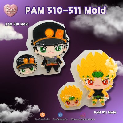PAM 510-511 Jojo's bizarre adventure Mold / Painting Anime / Silicone Mold