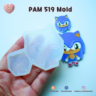 PAM 519-521 / Sonic Mold / Painting Anime Mold / Silicone Mold
