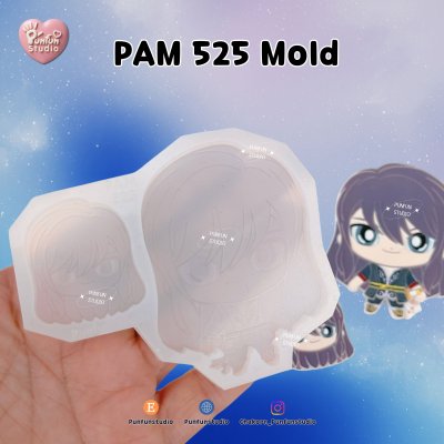 PAM 525, 526, 527, / Yuri Low, Asbel Lha, Leon Mag / Painting Anime Mold / Silicone Mold