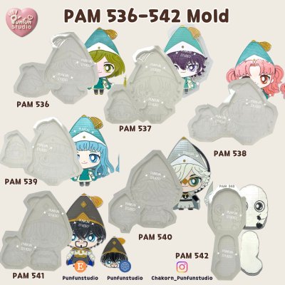 PAM 536-542 Witch Hat Mold / Painting Anime Mold / Silicone Mold