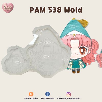 PAM 536-542 Witch Hat Mold / Painting Anime Mold / Silicone Mold