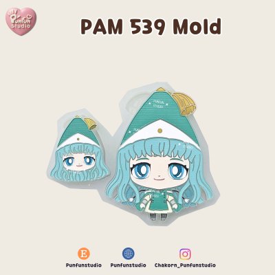PAM 536-542 Witch Hat Mold / Painting Anime Mold / Silicone Mold