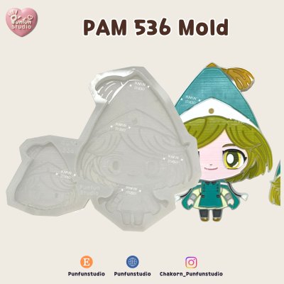 PAM 536-542 Witch Hat Mold / Painting Anime Mold / Silicone Mold