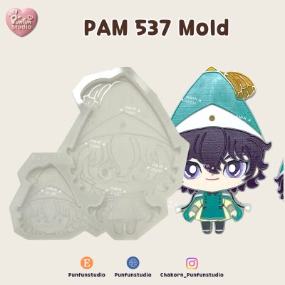 PAM 536-542 Witch Hat Mold / Painting Anime Mold / Silicone Mold