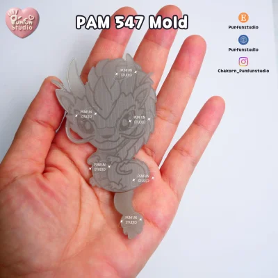 PAM 547-548 Mold / Chinese Dragon, Fire Monster / Painting Anime Mold / Silicone Mold