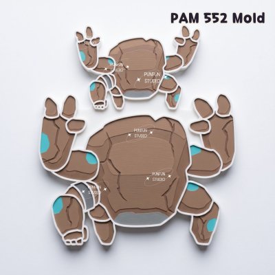 PAM 552 Rock / Painting Anime Mold / Silicone Mold