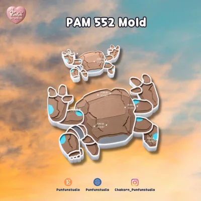 PAM 552 Rock / Painting Anime Mold / Silicone Mold