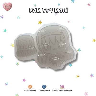 PAM 553, 554 / Mado Magic / Painting Anime Mold / Silicone Mold
