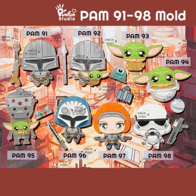 PAM 91-98 Star Hunter Mold / 8 Molds / Painting Anime Mold / Silicone Mold