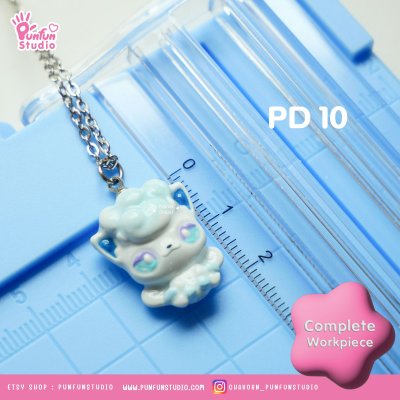 PD 10-11 Vulp / Poke Pendant / Resin Hand Painted Pendant with Stainless Steel Necklace