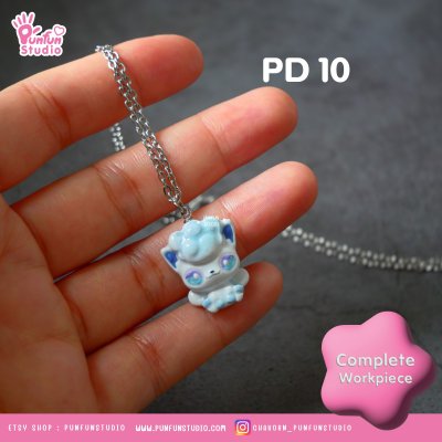 PD 10-11 Vulp / Poke Pendant / Resin Hand Painted Pendant with Stainless Steel Necklace