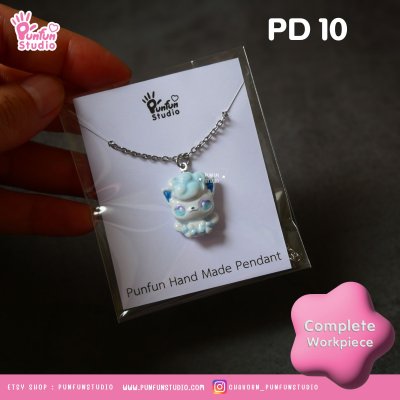 PD 10-11 Vulp / Poke Pendant / Resin Hand Painted Pendant with Stainless Steel Necklace
