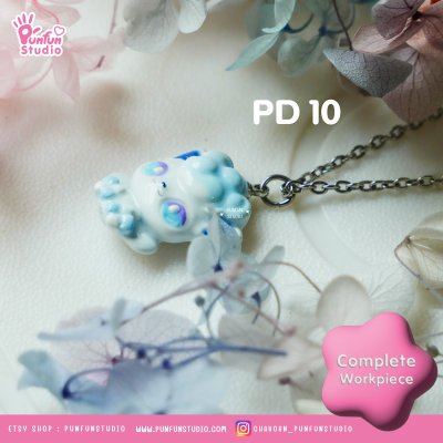 PD 10-11 Vulp / Poke Pendant / Resin Hand Painted Pendant with Stainless Steel Necklace
