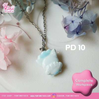 PD 10-11 Vulp / Poke Pendant / Resin Hand Painted Pendant with Stainless Steel Necklace