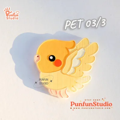 PET 03+3 Cockatiel Mold Set / PET 03, 03/2, 03/3 03/4 / Set 4 Molds / Pet Mold / Parrot Mold / Silicone Mold