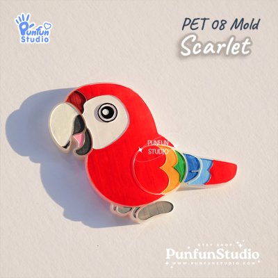 PET 01, 02, 03, 04, 05, 06, 07, 08, 09, 10 Parrot Mold / Parrot Mold / Silicone Mold