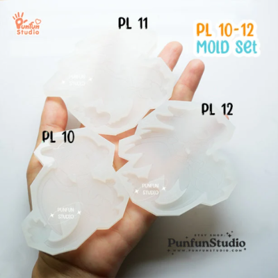 PL 10-12 Mold Set / Chariz, Mega Chariz Y, Mega Chariz X / 3 molds / Pokemold / Silicone Mold