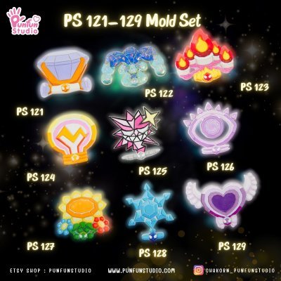 PS 121-129 Mold Set / Terastal / Pokemold / Silicone Mold