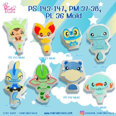 PS 143-147, PM 37-38 , PL 36 Mold / Pokemold / Silicone Mold / Epoxy Resin / Food