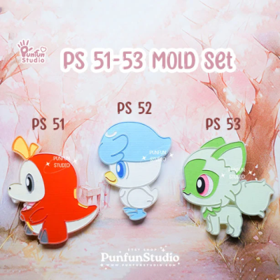 PS 51-53 Mold Set / Fueco, Quax, Sprigat Mold / 3 molds / Pokemold / Silicone Mold