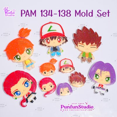 PAM134-138 Pokemon Silicone Mold