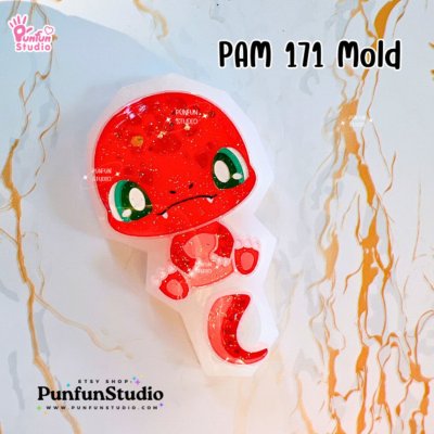 PAM 171-178 Cute Dino Mold  / Set 8 Molds + Special Mold PAM 170 / Dinosaur / Painting Anime Mold / Silicone Mold