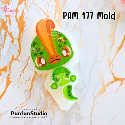 PAM 171-178 Cute Dino Mold  / Set 8 Molds + Special Mold PAM 170 / Dinosaur / Painting Anime Mold / Silicone Mold