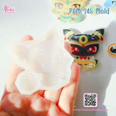 PAM 241 - 249 Sailor Eev Evo Mold  / 9 Molds / Painting Anime Mold / Silicone Mold