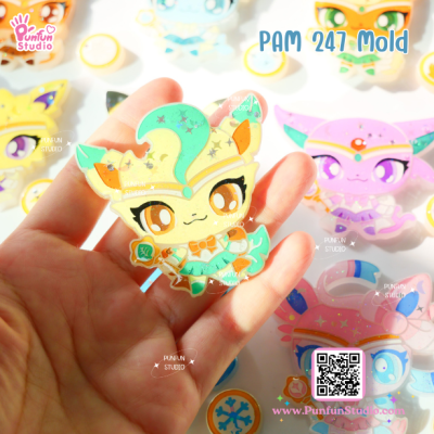 PAM 241 - 249 Sailor Eev Evo Mold  / 9 Molds / Painting Anime Mold / Silicone Mold