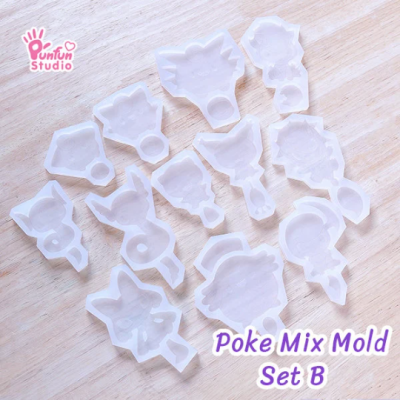 Poke Mix Mold Set B / 12 Molds / Pokemold / Silicone Mold