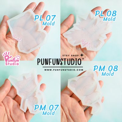 Poke Mix Mold Set C / 12 Molds / Pokemold / Silicone Mold