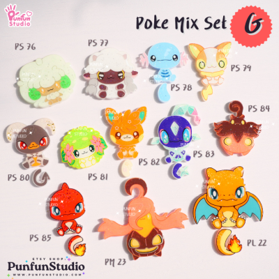 Poke Mix Mold Set G / 12 Molds / Pokemold / Silicone Mold