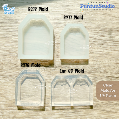 R278 Omamori with Bow Mold / Thickness 10+2 mm/ Silicone Mold / Epoxy Resin Mold