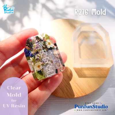 R276 Omamori Clear Mold / Thickness 8 mm / UV Resin Mold / Clear Silicone Mold
