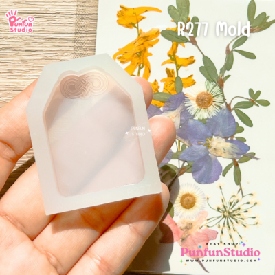 R277 Omamori with Bow Mold / Thickness 8+2 mm / Silicone Mold / Epoxy Resin Mold