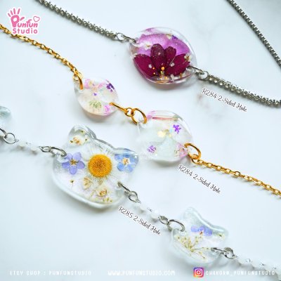 R284 2-Sided Hole Eye Shape, R285 2-Sided Hole Cat Shape Mold / 3 in 1 / Size 2.8, 2.3, 1.8 cm / UV Clear