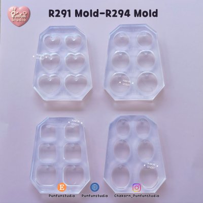 R291-R294  UV Resin Mold / Earring Mold / Pendant Mold