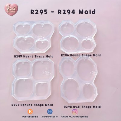 R295-R298 UV Resin Mold / Earring Mold / Pendant Mold
