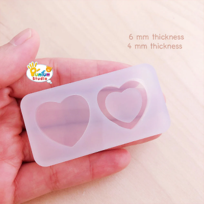 S011 Mini Heart Shaker Mold / Shaker Mold / Silicone Mold