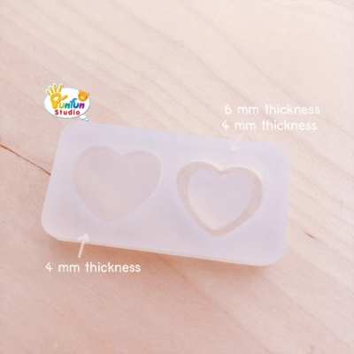 S011 Mini Heart Shaker Mold / Shaker Mold / Silicone Mold