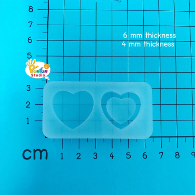 S011 Mini Heart Shaker Mold / Shaker Mold / Silicone Mold