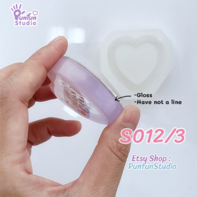 S012/3 Heart Shaker Mold / Shaker Mold / Silicone Mold