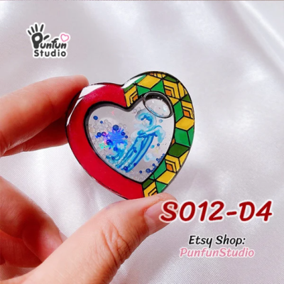 S012-D1 to D6 Slayer Heart Shaker Mold  / 6 Heart shaker molds + Free 2 CSM S012 / Silicone Mold