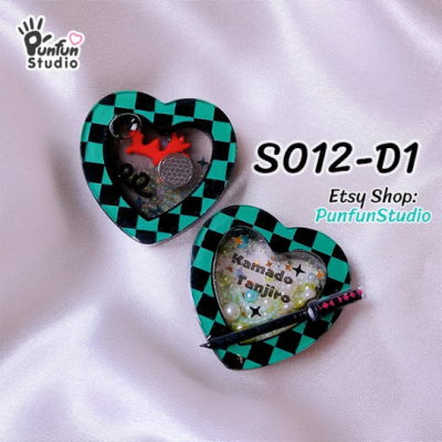 S012-D1 to D6 Slayer Heart Shaker Mold  / 6 Heart shaker molds + Free 2 CSM S012 / Silicone Mold